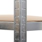 vidaXL Lagerregal mit 5 Böden Silbern Stahl & Holzwerkstoff vidaXL Lagerregal mit 5 Böden Silbern Stahl & Holzwerkstoff
