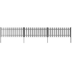 vidaXL Lattenzaun mit Pfosten 3 Stk. WPC 600x80 cm