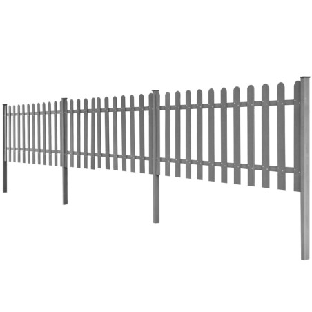 vidaXL Lattenzaun mit Pfosten 3 Stk. WPC 600x80 cm