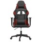 Gaming-Stuhl mit Massagefunktion Schwarz und Weinrot Kunstleder Gaming-Stuhl mit Massagefunktion Schwarz und Weinrot Kunstleder