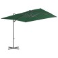 vidaXL Ampelschirm mit Stahlmast Grün 250 x 250 cm vidaXL Ampelschirm mit Stahlmast Grün 250 x 250 cm