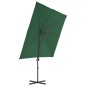 vidaXL Ampelschirm mit Stahlmast Grün 250 x 250 cm vidaXL Ampelschirm mit Stahlmast Grün 250 x 250 cm