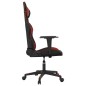 Gaming-Stuhl mit Massagefunktion Schwarz und Weinrot Kunstleder Gaming-Stuhl mit Massagefunktion Schwarz und Weinrot Kunstleder