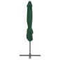 vidaXL Ampelschirm mit Stahlmast Grün 250 x 250 cm vidaXL Ampelschirm mit Stahlmast Grün 250 x 250 cm