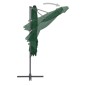 vidaXL Ampelschirm mit Stahlmast Grün 250 x 250 cm vidaXL Ampelschirm mit Stahlmast Grün 250 x 250 cm