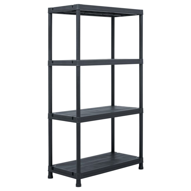 vidaXL Lagerregal Schwarz 100 kg 60 x 30 x 138 cm Kunststoff vidaXL Lagerregal Schwarz 100 kg 60 x 30 x 138 cm Kunststoff
