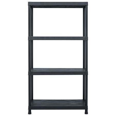 vidaXL Lagerregal Schwarz 100 kg 60 x 30 x 138 cm Kunststoff