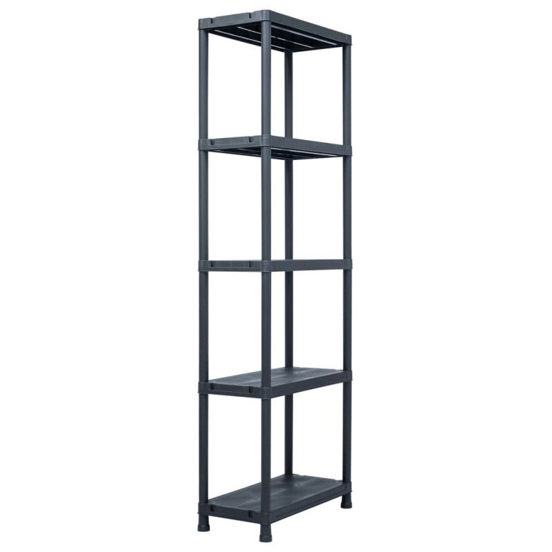 vidaXL Lagerregal Schwarz 125 kg 60 x 30 x 180 cm Kunststoff vidaXL Lagerregal Schwarz 125 kg 60 x 30 x 180 cm Kunststoff