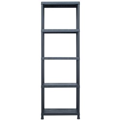 vidaXL Lagerregal Schwarz 125 kg 60 x 30 x 180 cm Kunststoff