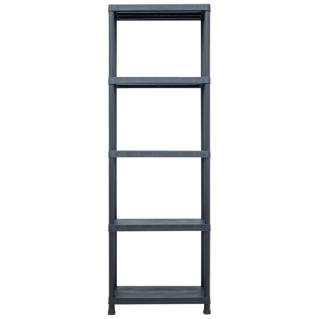 vidaXL Lagerregal Schwarz 125 kg 60 x 30 x 180 cm Kunststoff