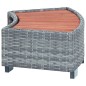 vidaXL Spa-Einstiegsstufe Grau Poly Rattan 92×45×25 cm vidaXL Spa-Einstiegsstufe Grau Poly Rattan 92×45×25 cm
