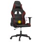 Gaming-Stuhl mit Massagefunktion Schwarz und Weinrot Kunstleder Gaming-Stuhl mit Massagefunktion Schwarz und Weinrot Kunstleder
