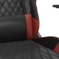 Gaming-Stuhl mit Massagefunktion Schwarz und Weinrot Kunstleder Gaming-Stuhl mit Massagefunktion Schwarz und Weinrot Kunstleder