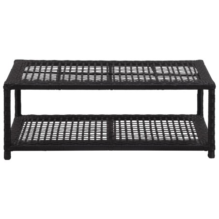 vidaXL Schuhbank Schwarz 80 x 40 x 30 cm Poly Rattan