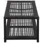 vidaXL Schuhbank Schwarz 80 x 40 x 30 cm Poly Rattan vidaXL Schuhbank Schwarz 80 x 40 x 30 cm Poly Rattan