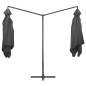 vidaXL Doppelsonnenschirm mit Stahlmast 250×250 cm Anthrazit vidaXL Doppelsonnenschirm mit Stahlmast 250×250 cm Anthrazit