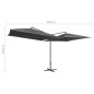 vidaXL Doppelsonnenschirm mit Stahlmast 250×250 cm Anthrazit vidaXL Doppelsonnenschirm mit Stahlmast 250×250 cm Anthrazit