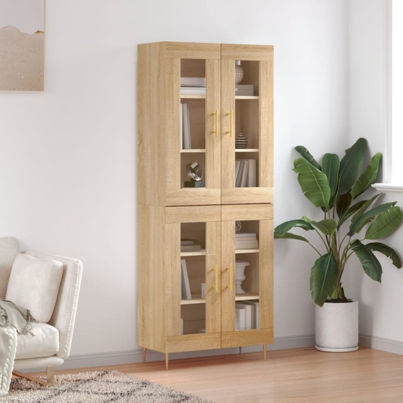 vidaXL Highboard Sonoma-Eiche 69,5x34x180 cm Holzwerkstoff vidaXL Highboard Sonoma-Eiche 69,5x34x180 cm Holzwerkstoff