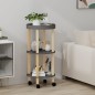 Servierwagen 3 Etagen Grau 38x38x82cm Holzwerkstoff Kiefernholz Servierwagen 3 Etagen Grau 38x38x82cm Holzwerkstoff Kiefernholz