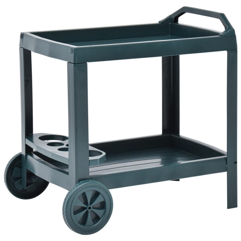 vidaXL Getränkewagen Grün 69×53×72 cm Kunststoff vidaXL Getränkewagen Grün 69×53×72 cm Kunststoff