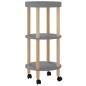 Servierwagen 3 Etagen Grau 38x38x82cm Holzwerkstoff Kiefernholz Servierwagen 3 Etagen Grau 38x38x82cm Holzwerkstoff Kiefernholz