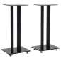 vidaXL Lautsprecherständer 2 Stk. Doppelsäulen-Design Hartglas Schwarz vidaXL Lautsprecherständer 2 Stk. Doppelsäulen-Design Hartglas Schwarz
