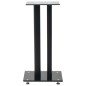 vidaXL Lautsprecherständer 2 Stk. Doppelsäulen-Design Hartglas Schwarz vidaXL Lautsprecherständer 2 Stk. Doppelsäulen-Design Hartglas Schwarz