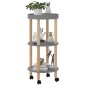 Servierwagen 3 Etagen Grau 38x38x82cm Holzwerkstoff Kiefernholz Servierwagen 3 Etagen Grau 38x38x82cm Holzwerkstoff Kiefernholz