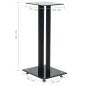 vidaXL Lautsprecherständer 2 Stk. Doppelsäulen-Design Hartglas Schwarz vidaXL Lautsprecherständer 2 Stk. Doppelsäulen-Design Hartglas Schwarz
