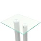 vidaXL Lautsprecherständer Säulen-Design 2 Stk. Hartglas Silbern vidaXL Lautsprecherständer Säulen-Design 2 Stk. Hartglas Silbern