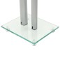 vidaXL Lautsprecherständer Säulen-Design 2 Stk. Hartglas Silbern vidaXL Lautsprecherständer Säulen-Design 2 Stk. Hartglas Silbern