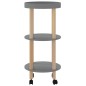 Servierwagen 3 Etagen Grau 38x38x82cm Holzwerkstoff Kiefernholz Servierwagen 3 Etagen Grau 38x38x82cm Holzwerkstoff Kiefernholz