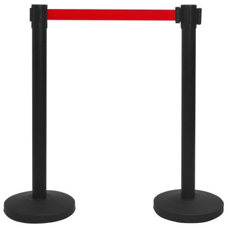 vidaXL Personenleitsystem Stahl Schwarz 