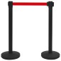 vidaXL Personenleitsystem Stahl Schwarz vidaXL Personenleitsystem Stahl Schwarz