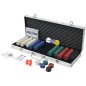 vidaXL Poker Set mit 500 Chips Aluminium vidaXL Poker Set mit 500 Chips Aluminium
