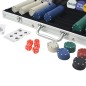 vidaXL Poker Set mit 500 Chips Aluminium vidaXL Poker Set mit 500 Chips Aluminium
