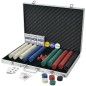 vidaXL Poker Set mit 1.000 Chips Aluminium vidaXL Poker Set mit 1.000 Chips Aluminium