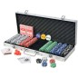 vidaXL Poker Set mit 500 Chips Aluminium vidaXL Poker Set mit 500 Chips Aluminium