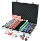 vidaXL Poker Set mit 1.000 Chips Aluminium vidaXL Poker Set mit 1.000 Chips Aluminium