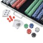 vidaXL Poker Set mit 1.000 Chips Aluminium vidaXL Poker Set mit 1.000 Chips Aluminium
