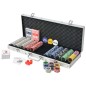 vidaXL Poker Set mit 500 Laserchips Aluminium vidaXL Poker Set mit 500 Laserchips Aluminium