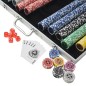 vidaXL Poker Set mit 1.000 Laserchips Aluminium vidaXL Poker Set mit 1.000 Laserchips Aluminium