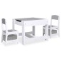 vidaXL Kindertisch mit 2 Stühlen Weiß MDF vidaXL Kindertisch mit 2 Stühlen Weiß MDF