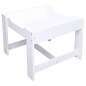 vidaXL Kindertisch mit 2 Stühlen Weiß MDF vidaXL Kindertisch mit 2 Stühlen Weiß MDF