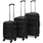 vidaXL 3-tlg. Hartschalenkoffer-Set Schwarz 45,5/55/66 cm vidaXL 3-tlg. Hartschalenkoffer-Set Schwarz 45,5/55/66 cm