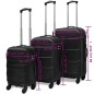 vidaXL 3-tlg. Hartschalenkoffer-Set Schwarz 45,5/55/66 cm vidaXL 3-tlg. Hartschalenkoffer-Set Schwarz 45,5/55/66 cm