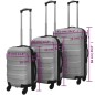 vidaXL 3-tlg. Hartschalenkoffer-Set Silbern 45,5/55/66 cm vidaXL 3-tlg. Hartschalenkoffer-Set Silbern 45,5/55/66 cm