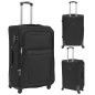 vidaXL 3-tlg. Weichgepäck Trolley-Set Schwarz vidaXL 3-tlg. Weichgepäck Trolley-Set Schwarz