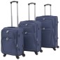 vidaXL 3-tlg. Weichgepäck Trolley-Set Marineblau vidaXL 3-tlg. Weichgepäck Trolley-Set Marineblau