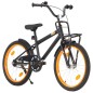 vidaXL Kinderfahrrad mit Frontgepäckträger 20 Zoll Schwarz und Orange vidaXL Kinderfahrrad mit Frontgepäckträger 20 Zoll Schwarz und Orange